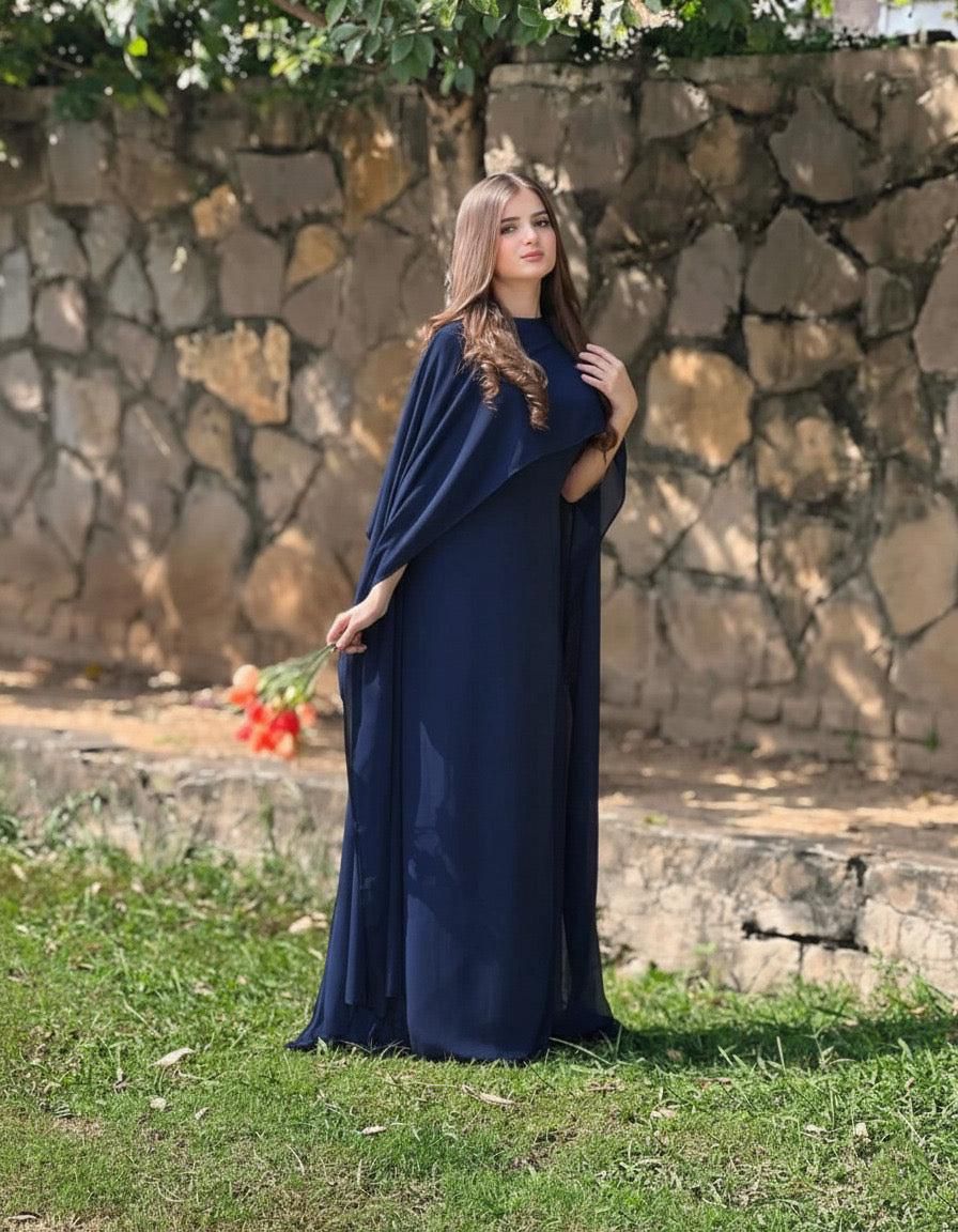 Premium Korean Chiffon Cape Maxi for Women - shop_nameHashaya